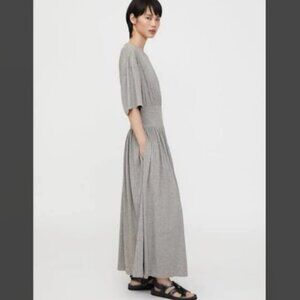 NWT TOTEME Maxi T-Shirt Dress Grey Organic Cotton L MSRP $300